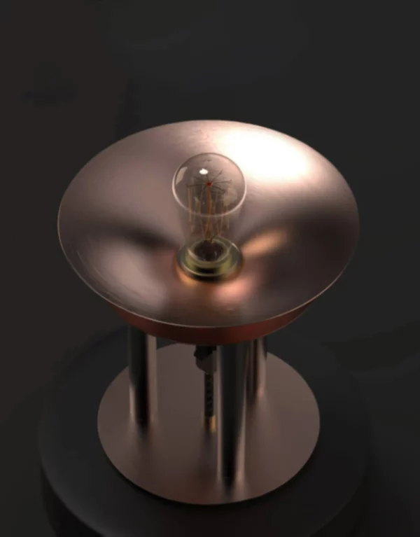 lampe à poser pour éclairage d'ambiance en cuivre pur, décoration intérieure style industrielle