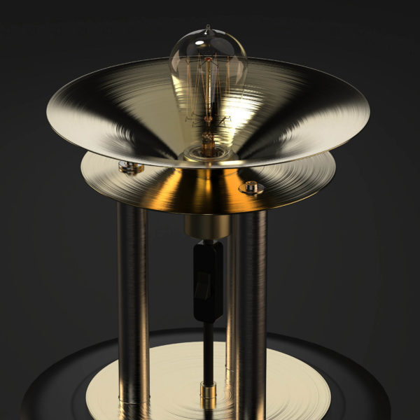 lampe à poser en laiton style industriel edimate