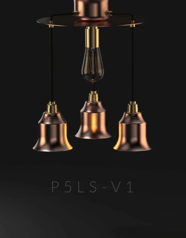 Suspension en cuivre pur style industriel edimate