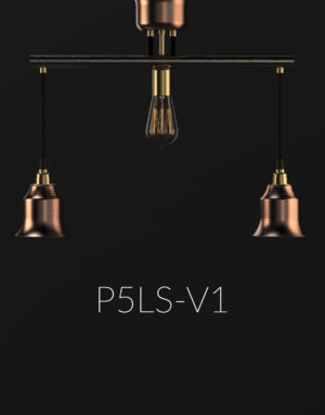 suspension en inox avec spots en cuivre ampoule edison